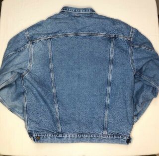 Vintage Carhartt USA Made Blanket Lined Blue Jean Denim Jacket Men ' s XL Tall 3