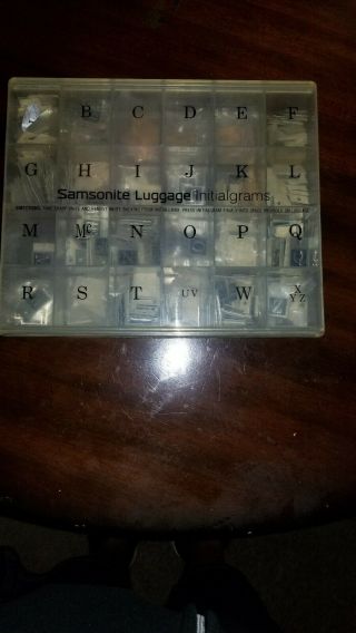 Samsonite Vintage Luggage Initial Tag - Letters Initialgrams Entire Case