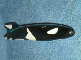 Rare Vintage Swimways Toypedo Pool Toy Torpedo Orca Killer Whale 11.  5 "