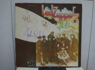 Led Zeppelin / 2,  Very Rare Hand Autographed Signed By All Members Lp Ex,