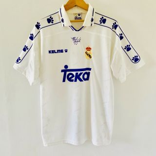 Vintage Kelme Real Madrid 1994 - 1996 Home Soccer Jersey Size L