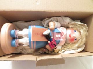 Rare Vtg Holzkunst Christian Ulbricht Blond Girl Clara Nutcracker Rosy Cheeks