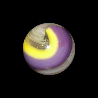 Vintage Akro Agate Co.  Popeye Marble Pairing (2) - Incl.  a Hybrid & a Purple One 7