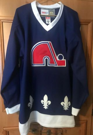 Joe Sakic Quebec Nordiques Sz 56 Ccm Vintage Jersey
