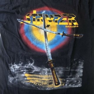 VTG STRYPER Soldiers Under Command Screen Stars Tag Single Stitch 80s Tour Shirt 2