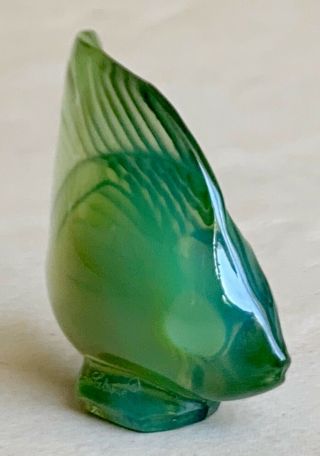 VINTAGE LALIQUE CRYSTAL POISSON BLUE GREEN OPALESCENT FISH RARE COLOR 6