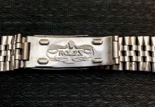 Vintage Rolex 19mm Ends Jubilee Steel Bracelet Big Logo Buckle Rare