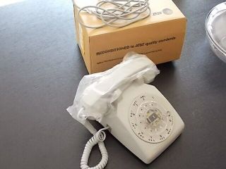 Vintage At&t Rotary Dial Telephone Light Gray Reconditioned By At&t