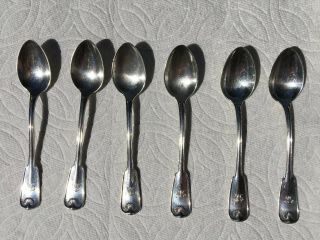 Tiffany & Co.  Sterling Silver Demitasse Spoons 4 1/8 " Palm (6)