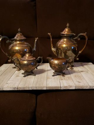 Vintage Wm Rogers Sterling Silver Coffee/tea Set
