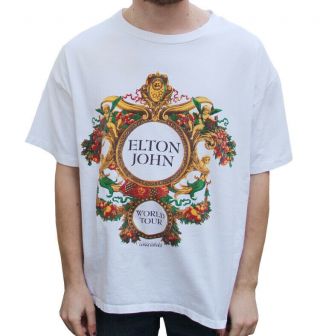 Vintage Versace Elton John Tour T Shirt (size L)