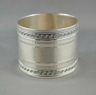Antique French 950 Sterling Silver Large Heavy 19th Century Napkin Ring