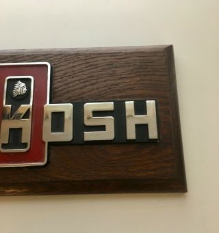 Vintage 1970s Oshkosh Metal Chrome Truck Emblem Badge Indian Head 1977 4
