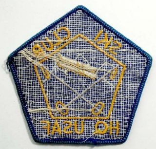 WW2 KOREAN WAR Vintage HQ USAF / US AIR FORCE SKI CLUB Embroidered Cloth PATCH 2