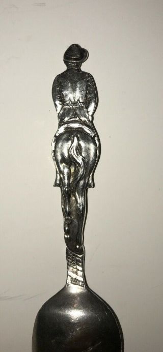 Rare Figural Teddy Roosevelt White House Sterling Silver Antique Souvenir Spoon 3