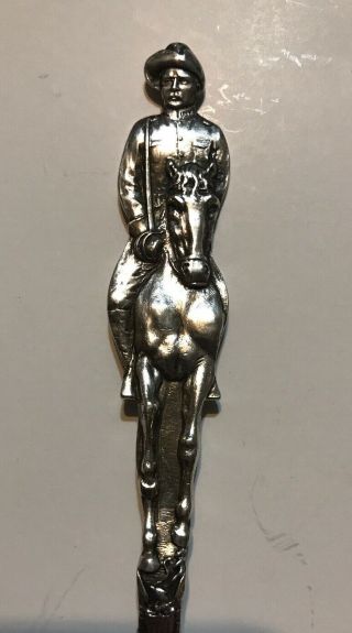 Rare Figural Teddy Roosevelt White House Sterling Silver Antique Souvenir Spoon 5