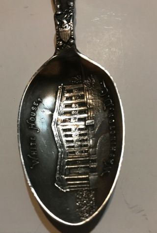 Rare Figural Teddy Roosevelt White House Sterling Silver Antique Souvenir Spoon 6