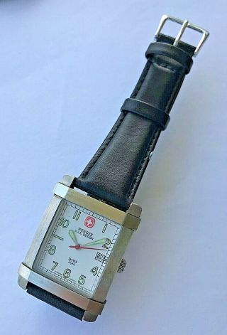 Vintage Wenger Sak Design Swiss Military Stainless Steel Mens Watch,  093.  0848
