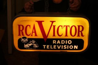 Vintage 1950 ' s RCA Victor Radio Television Gas Oil 2 Side 23 