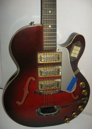 Parts / Repair Vintage 1960s Holiday Harmony Rocket H59 Guitar Gold Foil Pickups
