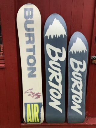 Vintage Burton Craig Kelly Snowboard wall hanger trio 2