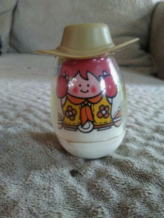 Weebles West Ranch Red Head Cowgirl Girl With Cowboy Hat Hasbro 1974 598