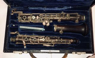 Antique Buffet Crampon Wood Oboe Made In France W/ Cases Quality Estate Find