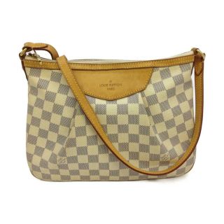 Louis Vuitton Siracusa Pm Shoulder Bag N41113 Damier Azur White Vintage