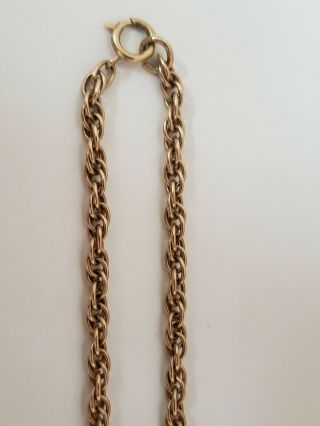 22g Vintage STAMPED 14K Gold Twisted Chain Rope Necklace Estate Jewelry 2