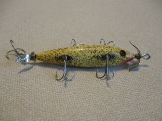 Heddon Saltwater 5 Hk.  Minnow W/blush Chin And Stenciled Belly