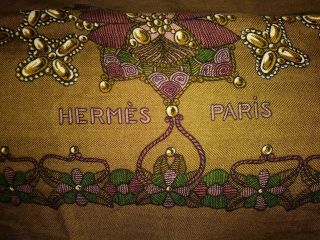 Hermes cashmere/silk Shawl,  scarf,  wrap 140cm - Seherezade - Rare 3