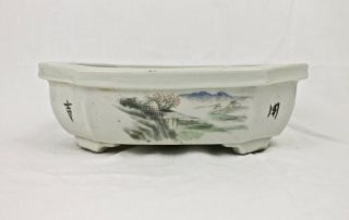 Antique Chinese Small Planter With Calligraphy Late 19th Early 20th C