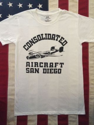 Wwii Consolidated Aircraft San Diego Factory Reprot Shirt W Spec Tag Mens Sz Xxl