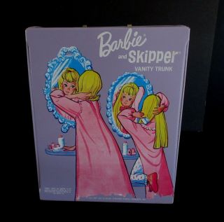1965 Rare Barbie Skipper Vanity Doll Case Trunk Complete Stunning This is Rare 12