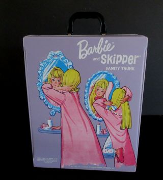 1965 Rare Barbie Skipper Vanity Doll Case Trunk Complete Stunning This Is Rare