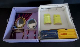 1965 Rare Barbie Skipper Vanity Doll Case Trunk Complete Stunning This is Rare 3