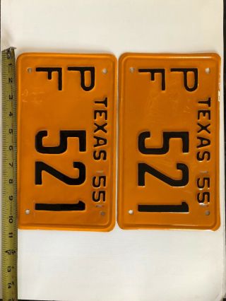 1955 Antique/old Texas License Plates