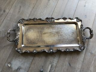 Vintage “wsb Blackinton” Large Silver Plate Mark Serving/ Vanity/ Bar Tray