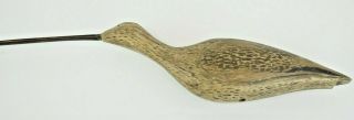 Bird Decoy - Vintage Hand Carved Wooden Shore Bird