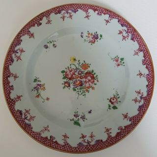 First Class Antique Chinese Porcelain Qianlong Famille Rose Plate