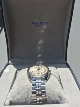 LONGINES AUTOMATIC CALENDAR Stainless steel 25 jewels Vintage Men ' s Watch 6