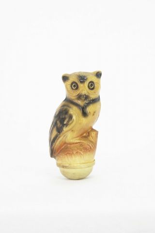 Antique Celluloid Roly Poly Halloween Owl