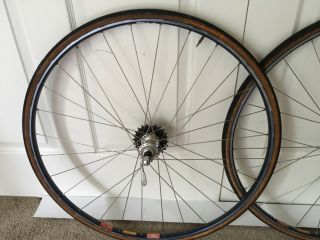 Vintage Campagnolo Record x Mavic SSC blue anno rims 2