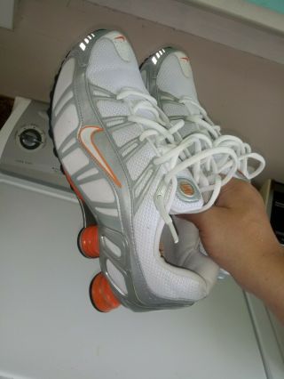 Nike Shox Turbo III 3 White Black Silver orange 2005 Sz 11 gym run JOCK vintage 2