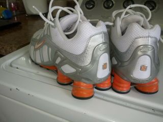 Nike Shox Turbo III 3 White Black Silver orange 2005 Sz 11 gym run JOCK vintage 7