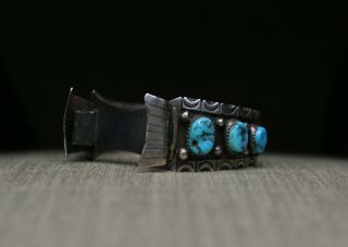 Vintage Native American Navajo Sterling Turquoise Watch cuff Bracelet 7