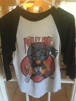 Vintage 80s 1985 Motley Crue Theatre Of Pain World Concert Tour T Shirt Jersey S