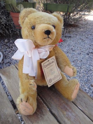 Hermann Teddy Bear Handmade In West Germany,  Signed Foot,  85th Of 300