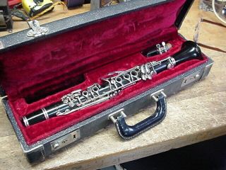 Vintage Selmer Bundy Resonite Eb Clarinet With Case & Selmer Ny Hard Rubber Mpc