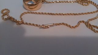 Vintage 14Kt.  Gold Infinity Necklace Handcrafted with Wedding Bands Dated 27.  27g 4